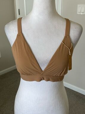 NWT SKIMS Fits Everybody Triangle Bralette - Caramel Brown Size 2X